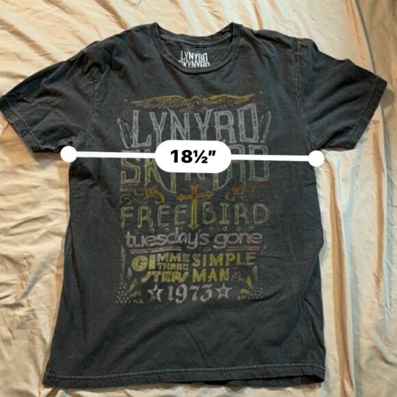Lynyrd Skynyrd Graphic Short Sleeve Tee, dark grey w/ graphic, OVERSIZED XS - Picture 7 of 9